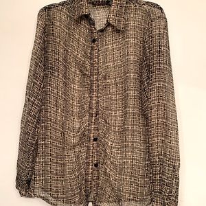 Maria Gabrielle pattern long sleeve blouse.